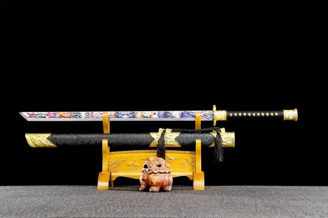 入竜唐横刀-高性能マンガン鋼 古兵器 武具　刀装具　日本刀　模造刀 居合刀