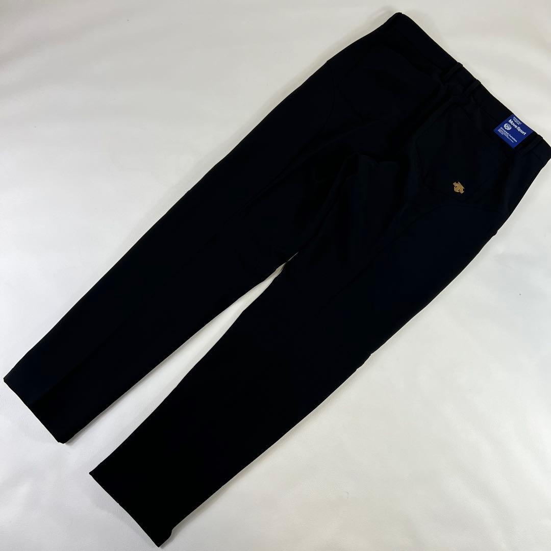 【美品✨】デサントゴルフ パンツ ウェア 裏起毛 ストレッチ ロゴ XL 黒