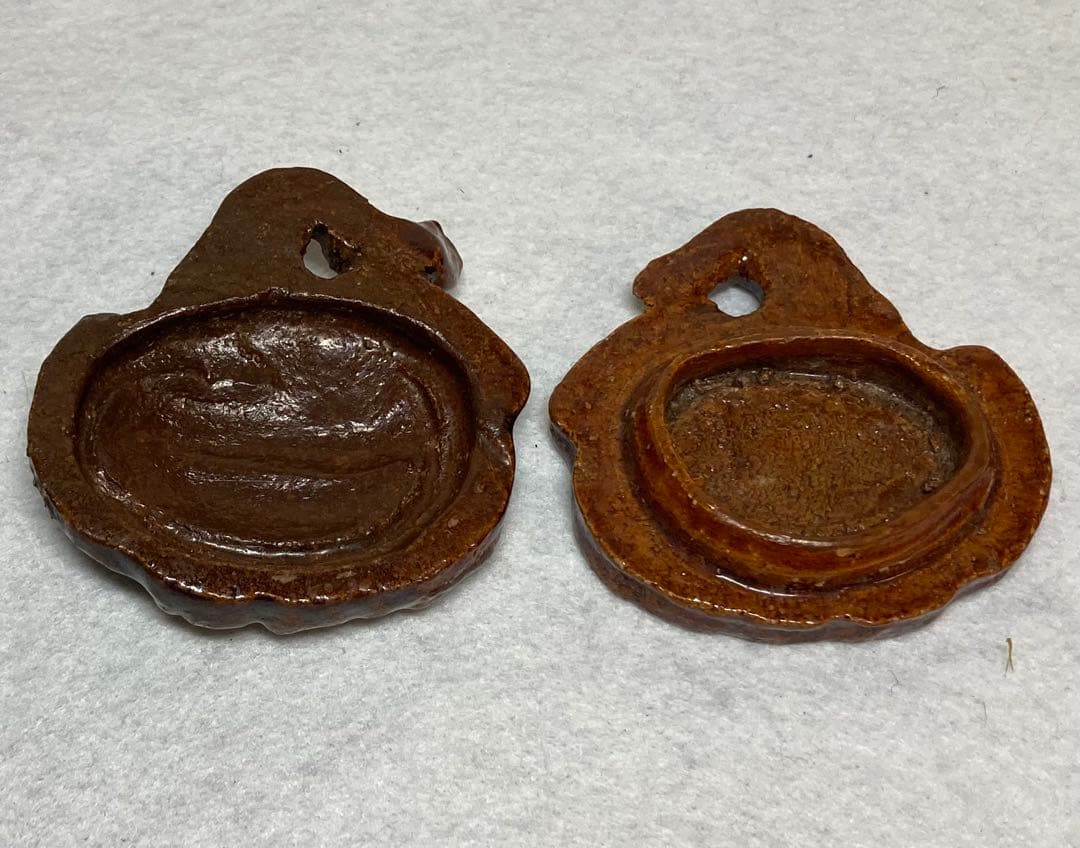 B313h 「大樋焼 霊芝香合」前大徳誡堂箱書付桐箱　香道具　茶道具