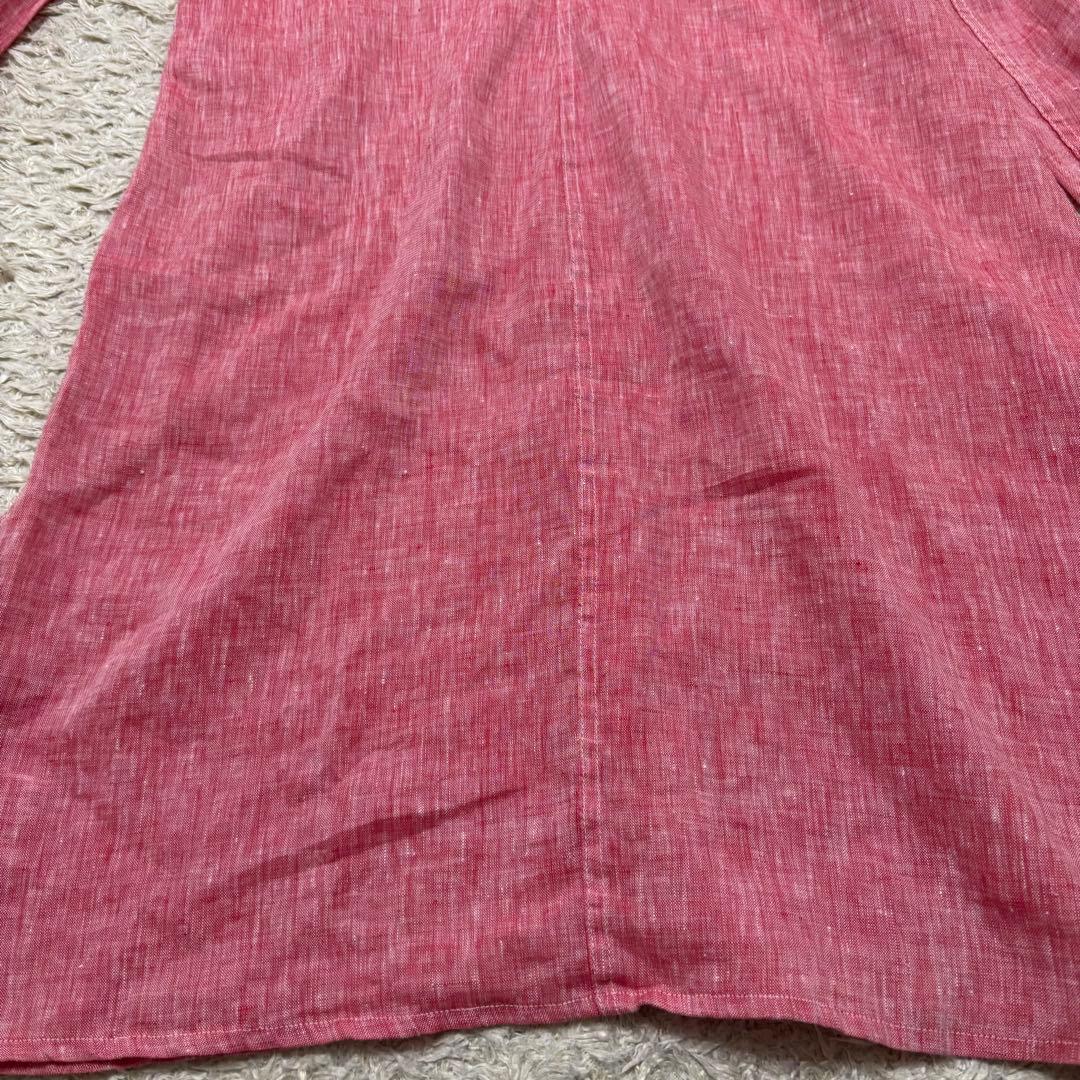 フランクアンドアイリーン　リネンシャツワンピース　ロングシャツ　スキッパーシャツ