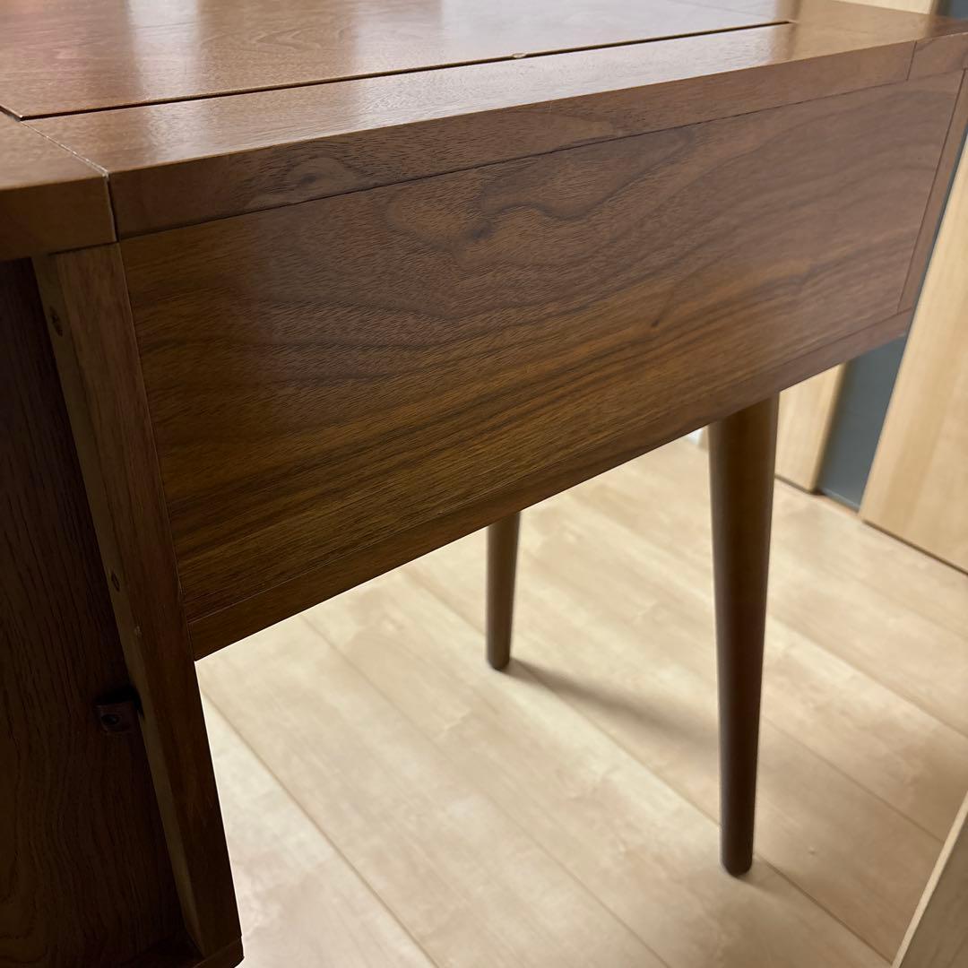 ノーチェ　NOCE ブラウン木製ドレッサー 引き出し2つ