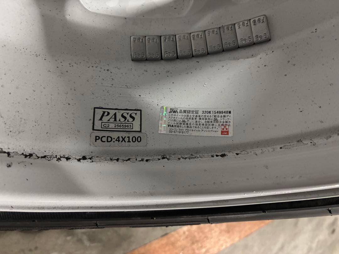 SHIBAホイール G23 4H100 15inch 7J +35