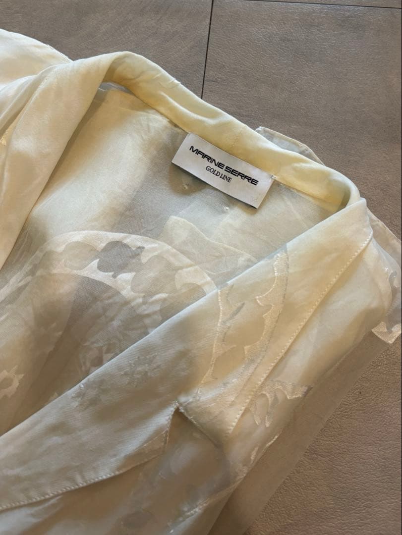 【大幅値下】MARINE SERRE マリーンセル - 月柄シルク長袖シャツ