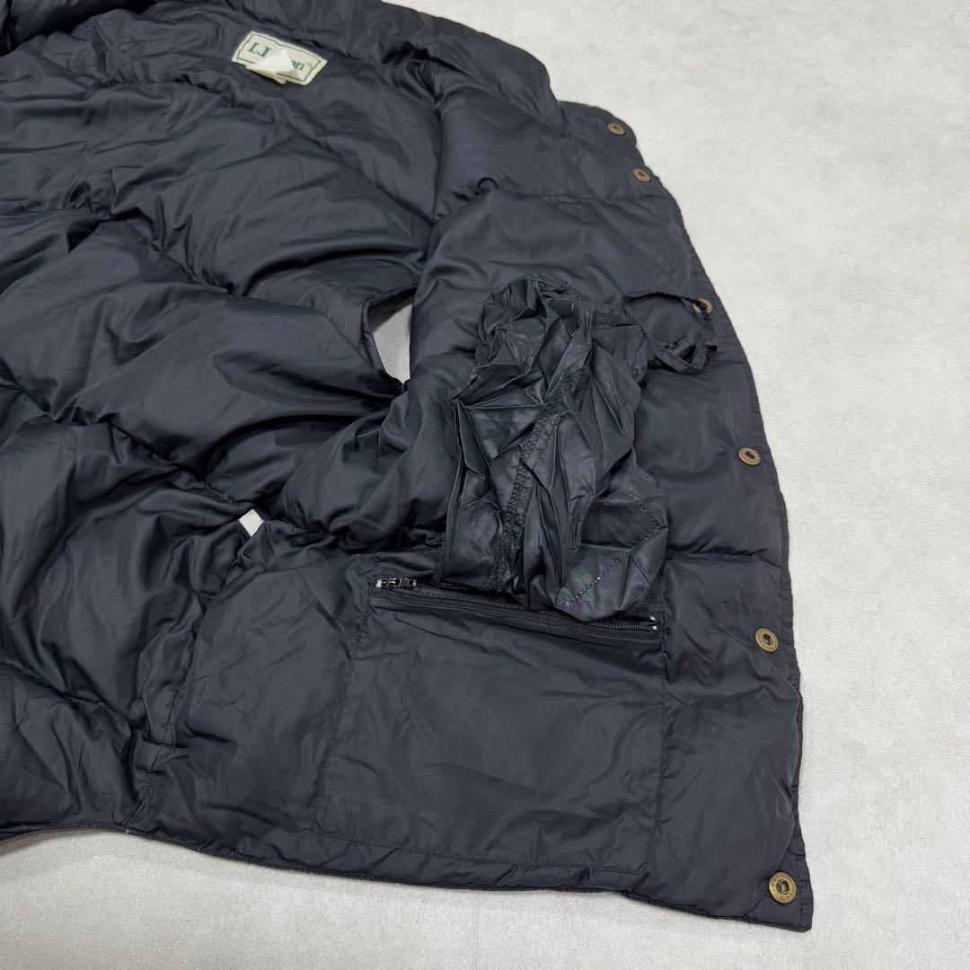 古着 80s エルエルビーン ダウンベスト ジャケット ブラック 黒 ②