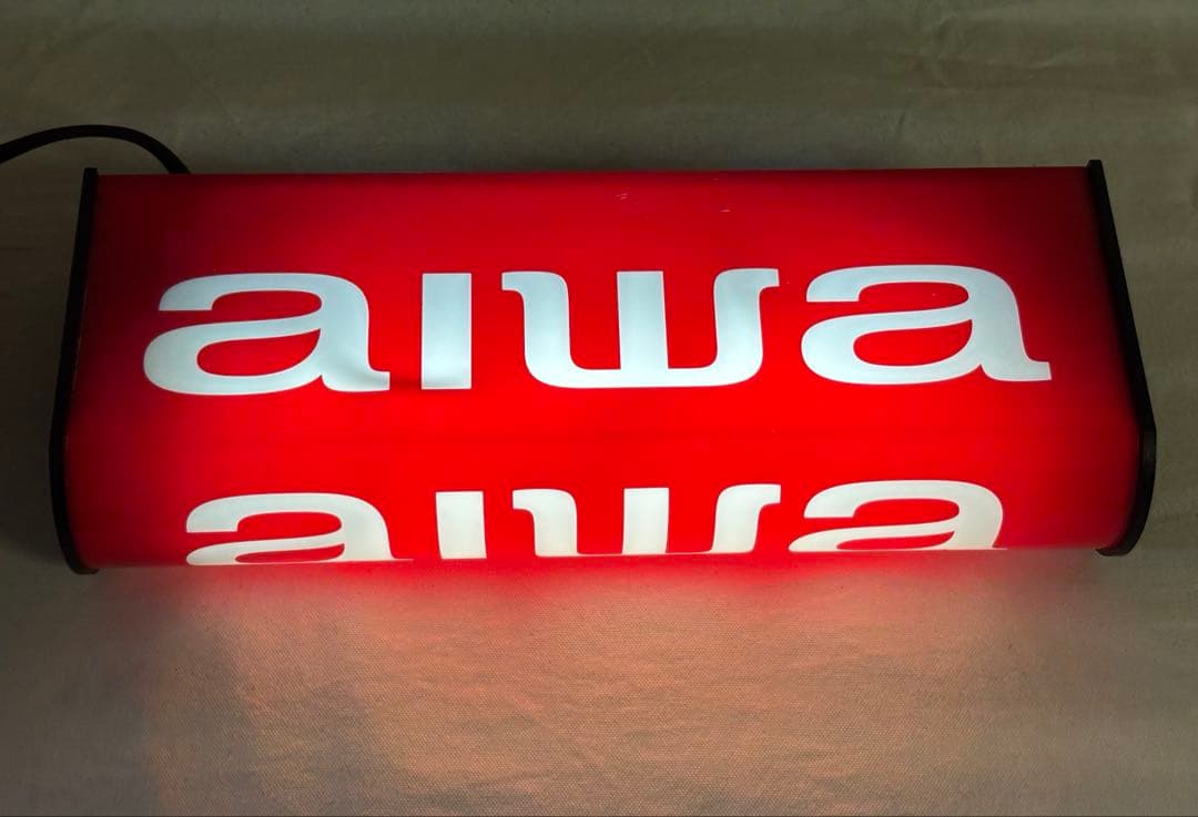 aiwa ステレオラジカセ CS-P1 販促用電飾看板 2点 アイワ