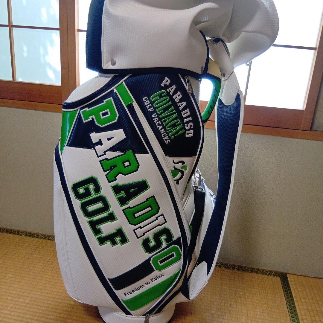 PARADISO ゴルフバッグ ホワイト/グリーン