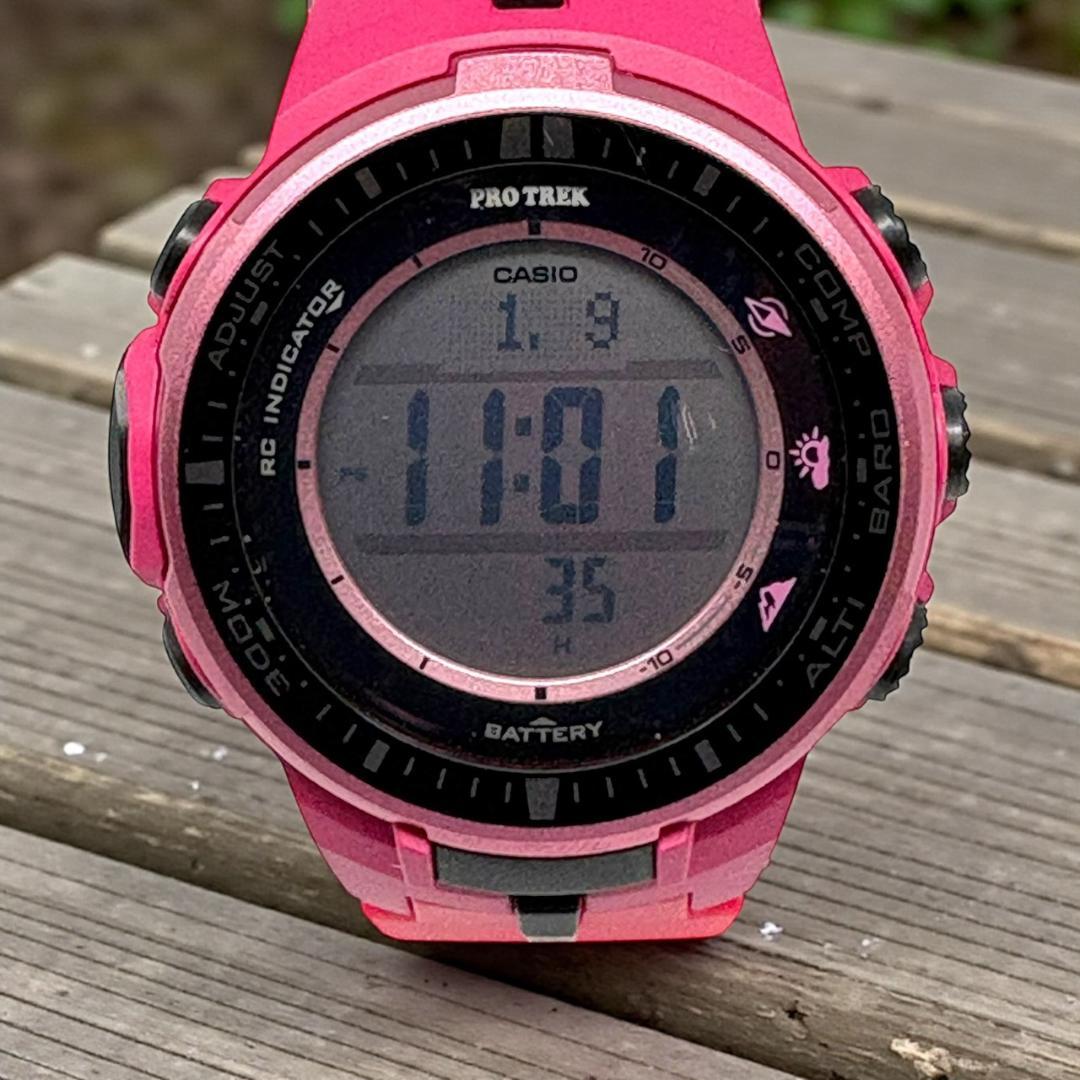 【希少】PROTREK プロトレック　PRW-3000 カシオ　ピンク 腕時計