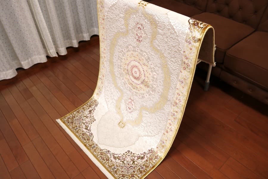 在庫処分価格！玄関マット ペルシャ柄絨毯79×154カーペット 金運アップ！？