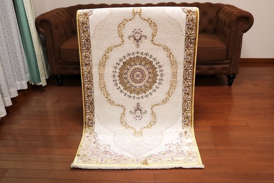 在庫処分価格！玄関マット ペルシャ柄絨毯79×154カーペット 金運アップ！？