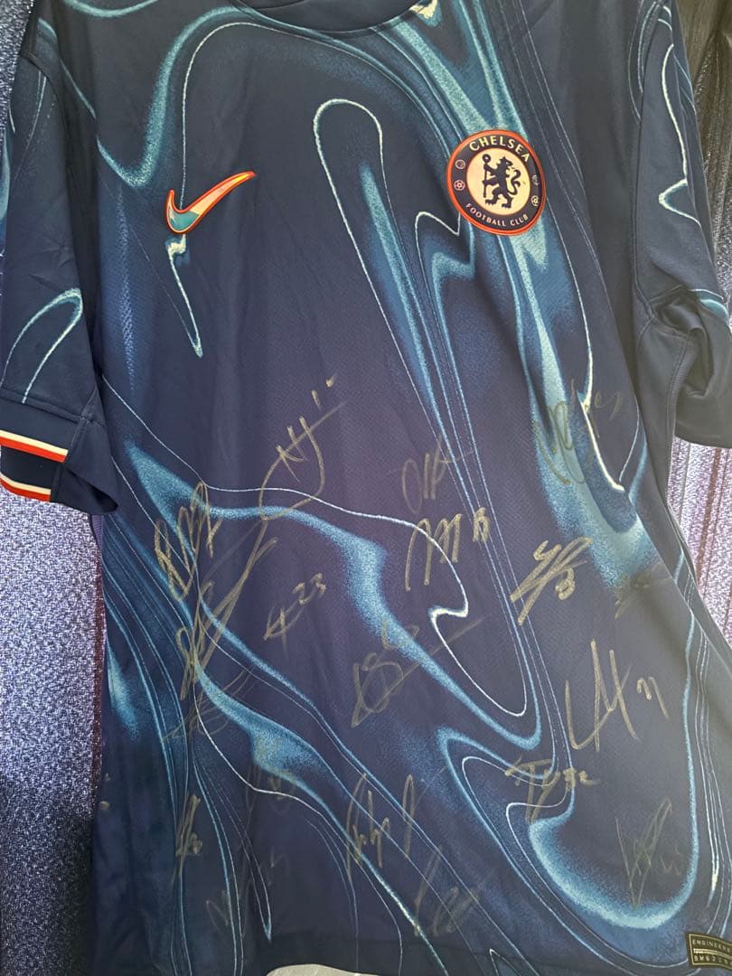 発行証明書あり　チェルシー 2024/25 サイン入りユニフォーム