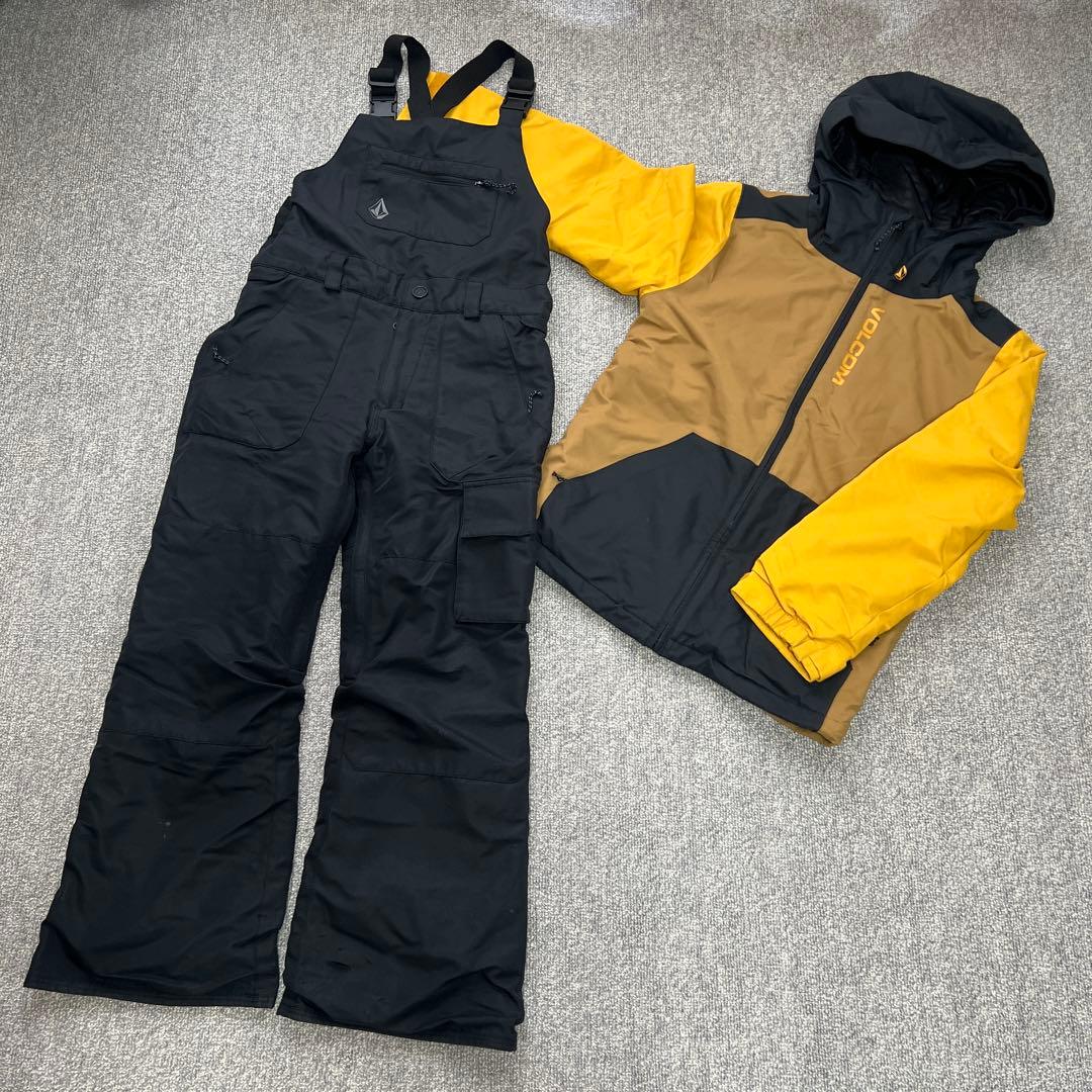 Volcom キッズ 150 ジャケット ビブパンツ セット スキーウェア