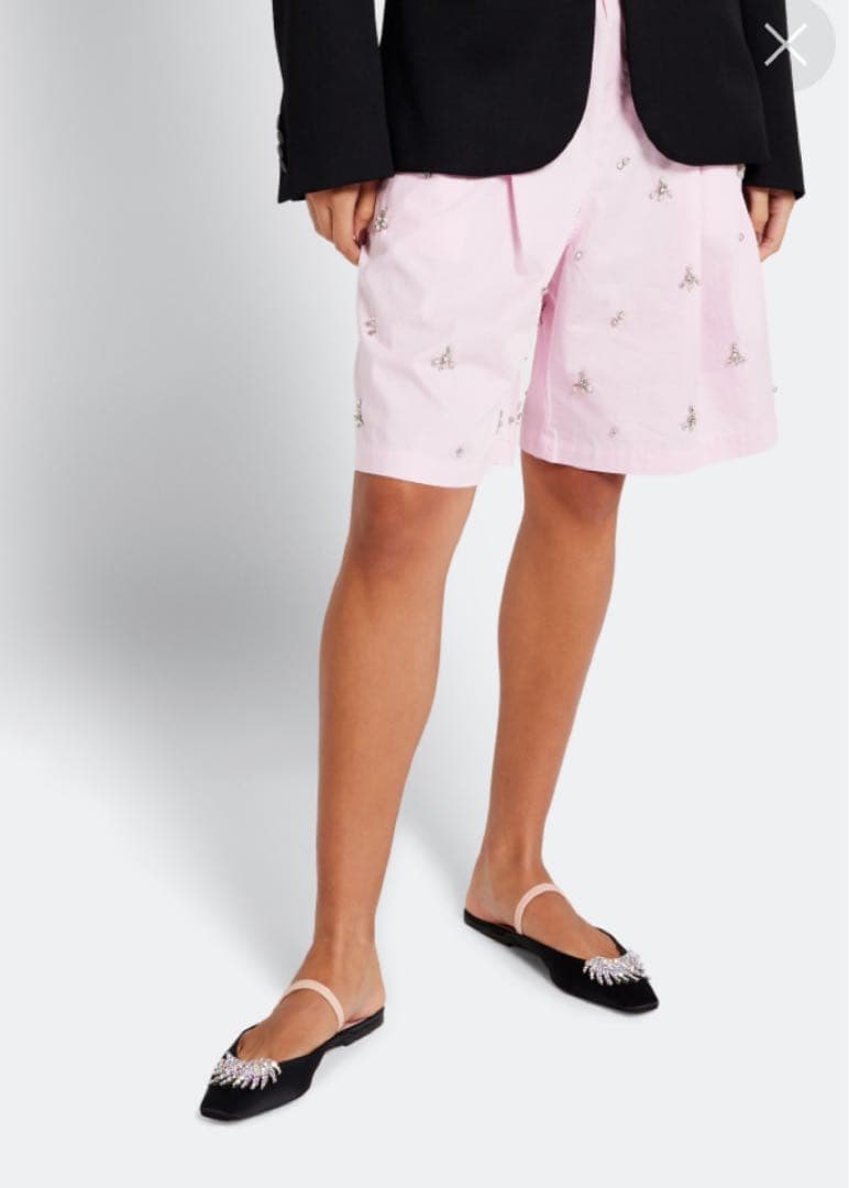 【美品】PIFERI フラット　サンダル　クリスタル　ビジュー　ビーガン　40