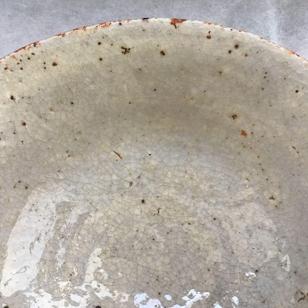 茶道具　萩焼平茶盌　丹羽玉邦画　新兵衛作　不染斎書付き　共箱　紙箱　S265HC