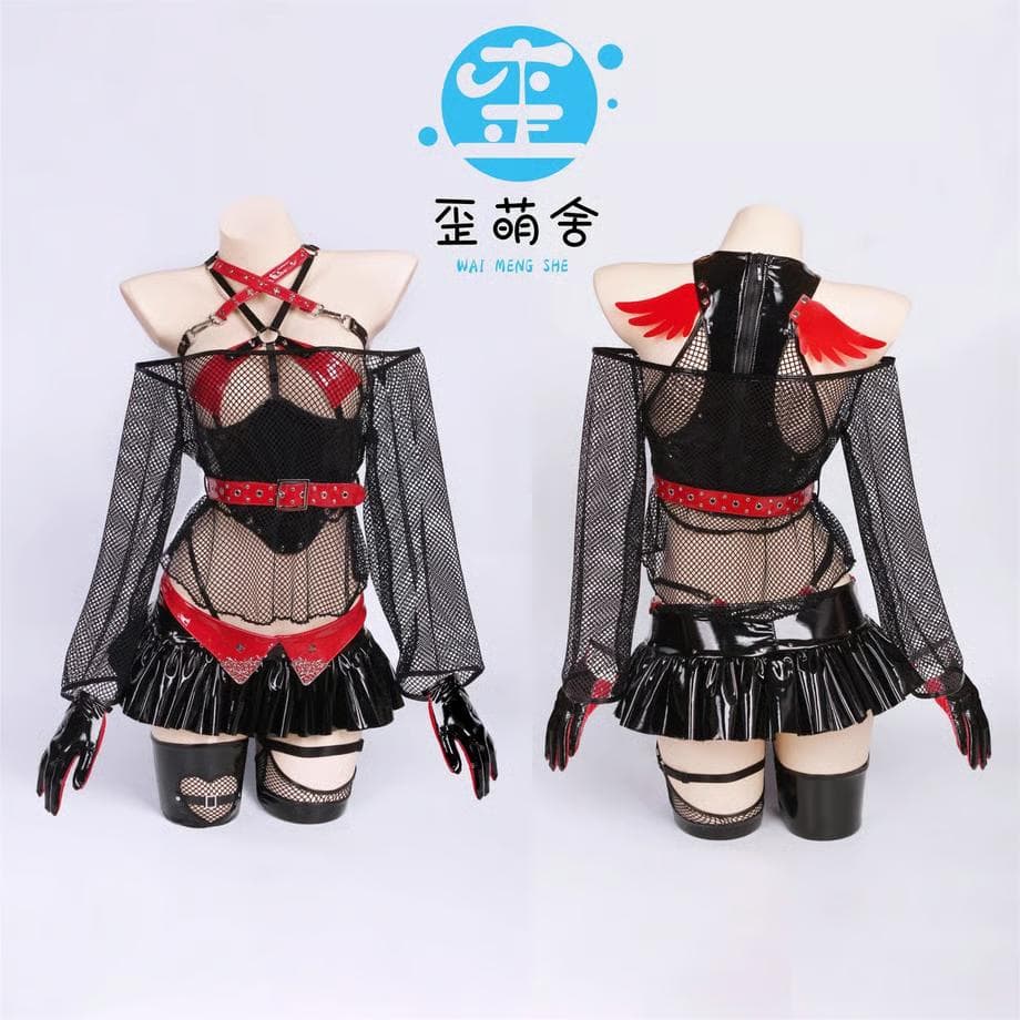 サイバーパンク風ストリートエンジェルコスプレセット【歪萌舍】