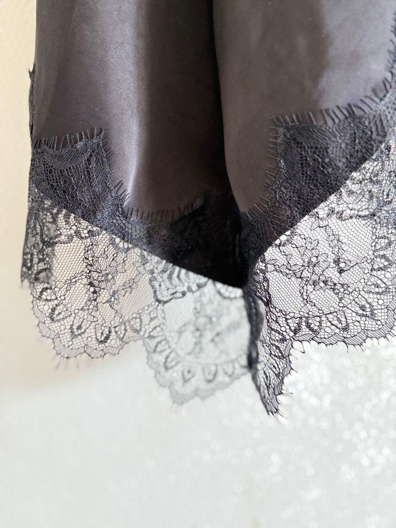 loungedress ラウンジドレス レースキャミ ブラック