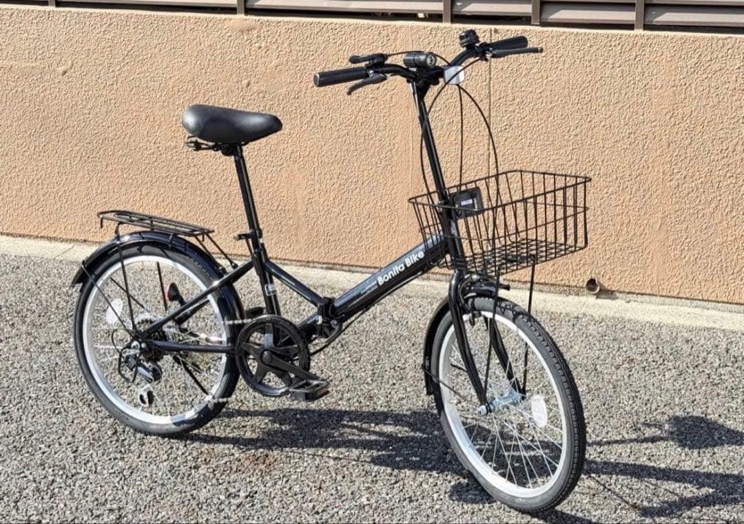 新品未開封　折りたたみ自転車 20インチ マットブラック　シマノ6段ギア