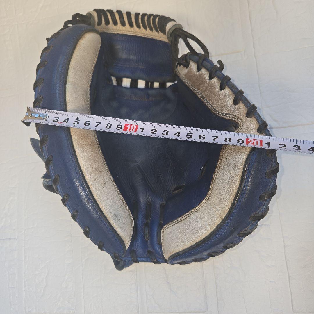 髙橋公平 ゼット 日本製 旧ラベル 軟式キャッチャーミット ブルー