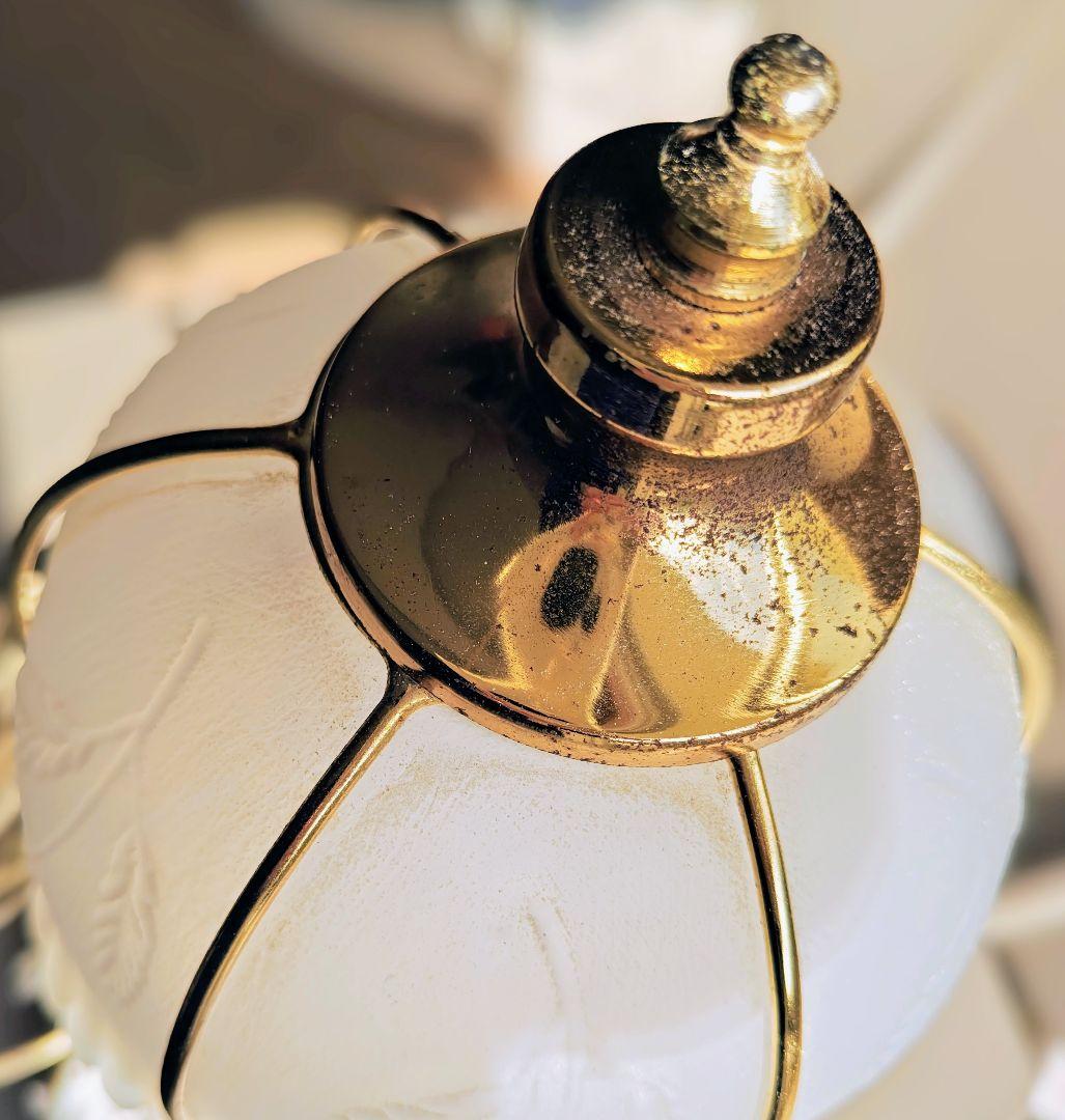 フランスアンティーク✨️布花冠・テーブルランプ ２点セット ブロカント