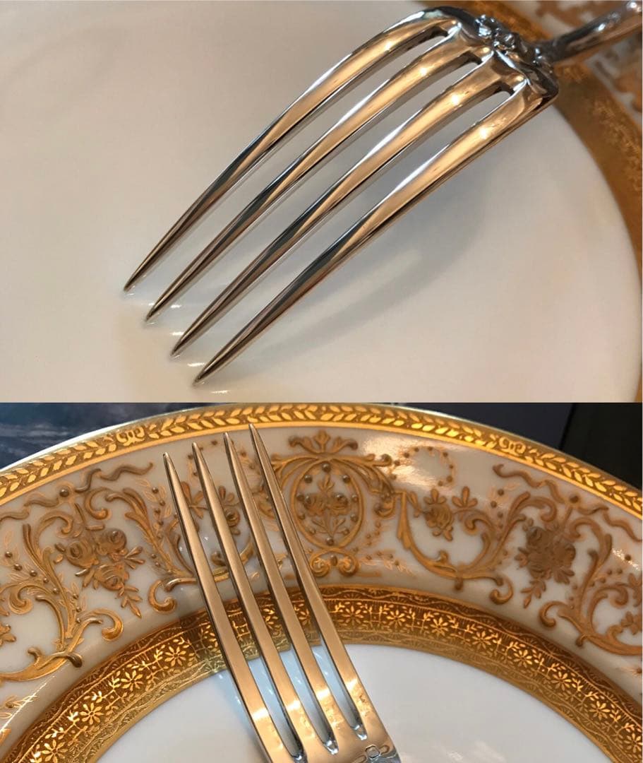 Puiforcat ピュイフォルカ／「アイリス」純銀製 カトラリー ４本セット