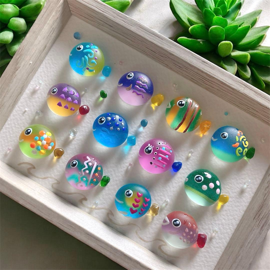 inuinu様　①②シーグラスアート　水族館　アクアリウム