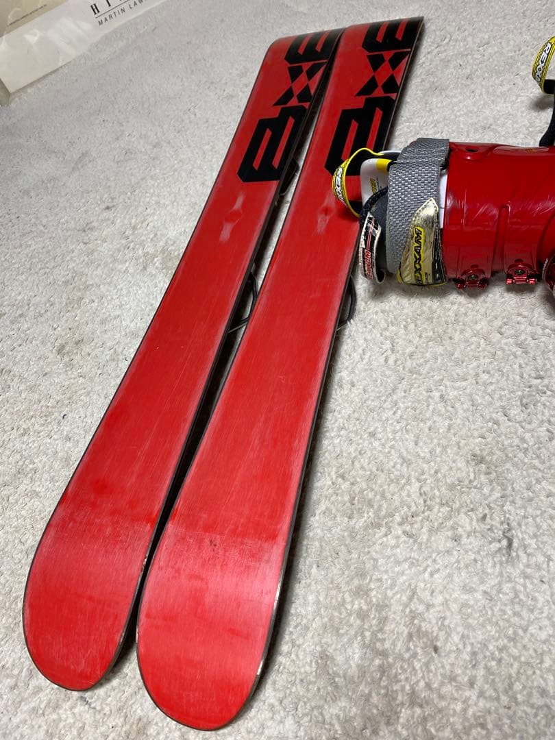 b×bショートスキー　99cm ブーツレグザム24cmショートスキーセット中古