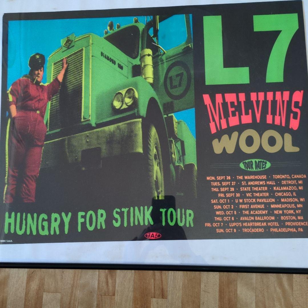 taz L7 melvins wool シルクスクリーンポスター