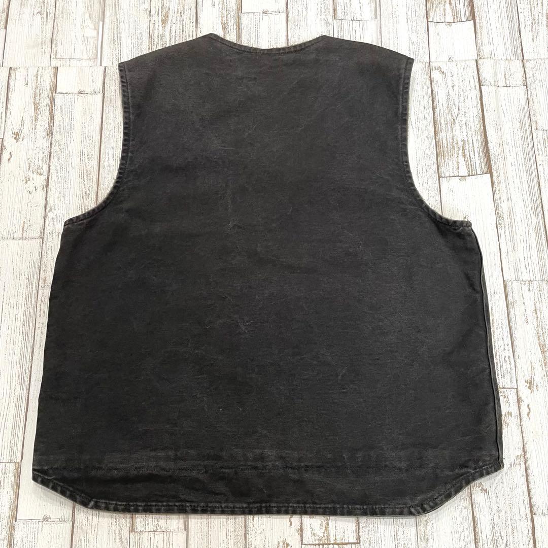 【希少モデル！】Carhartt カーハート　ダック　ベスト　ブラック　黒　ボア