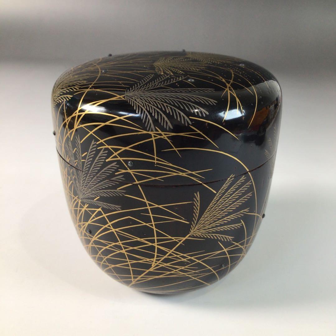 Ｒ７５０　棗　『前端春斎作』『表千家　堀内宗完　箱書』『大棗』　共箱　茶道具