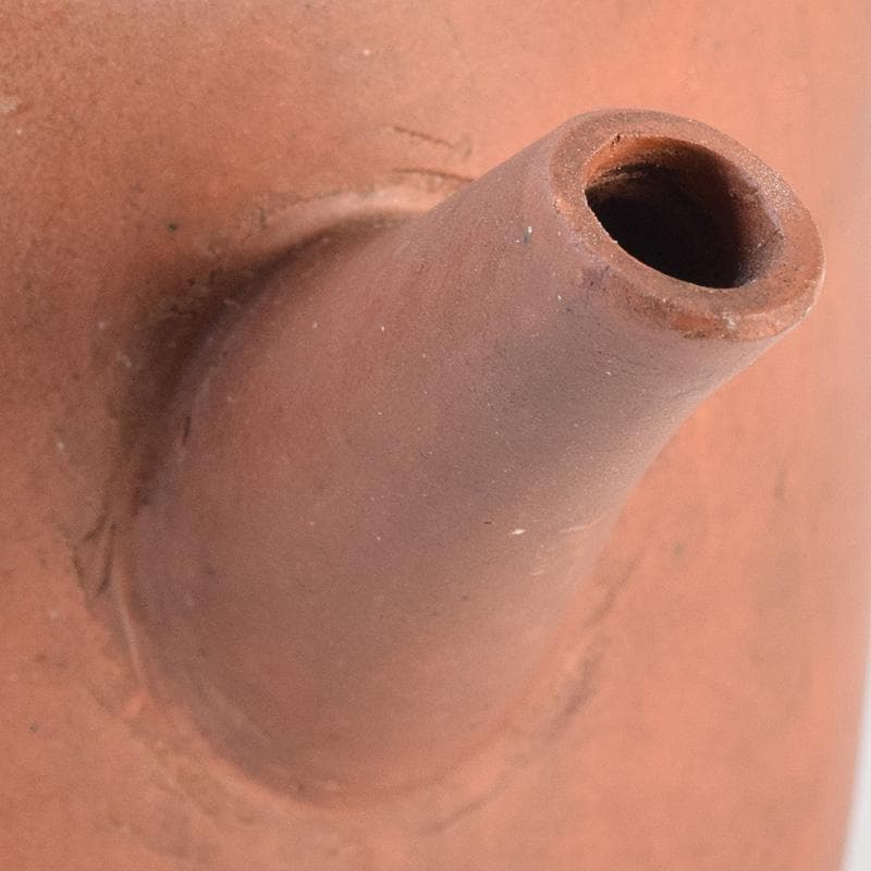 中国　紫砂　朱泥　遊環摘　急須　茶壷　在銘　M　R7641