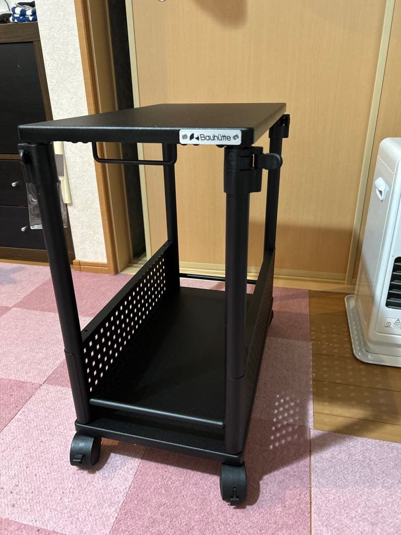 Bauhutte キャスター付きパソコンスタンド ブラック