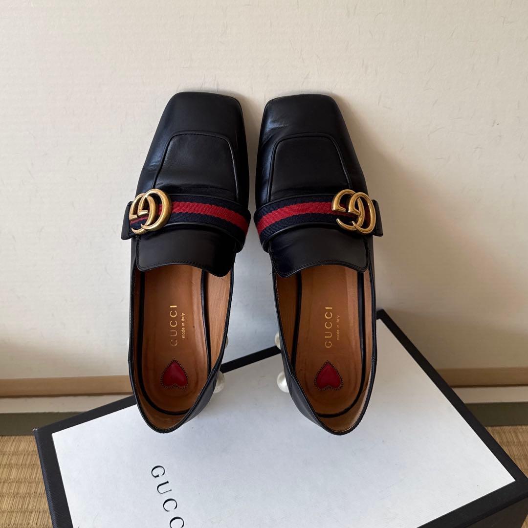 グッチ GGマーモント パール ローファー 36