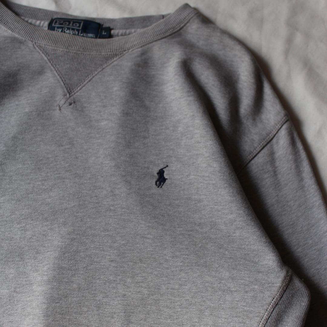 90s Polo by Ralph Lauren グレー スウェット リバース