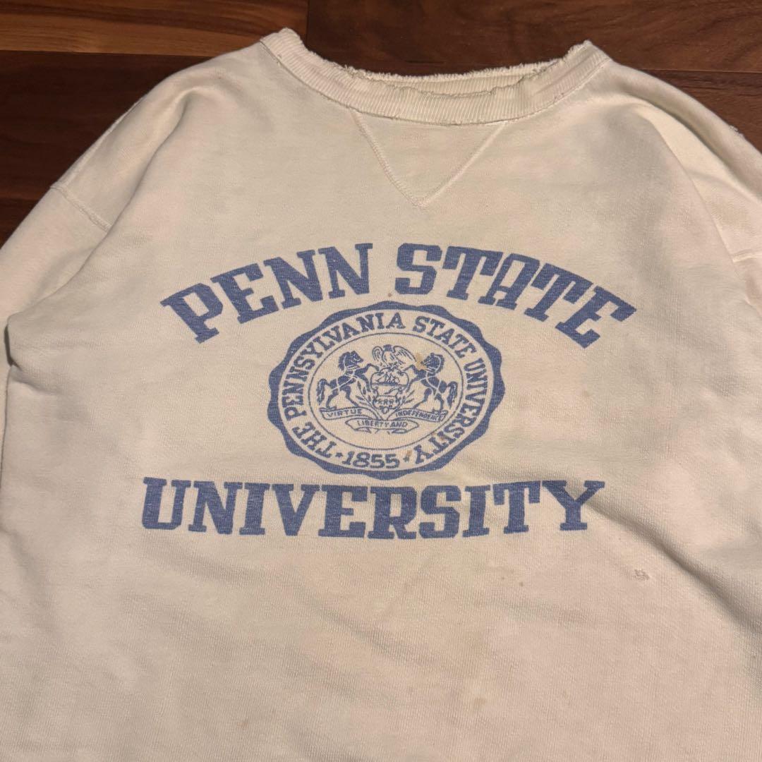 40s 50s ヴィンテージスウェット　白　染み込み