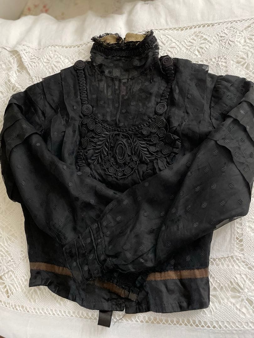 ♡ヴィクトリア朝 シルク ボディス♡フランスアンティークブラウス