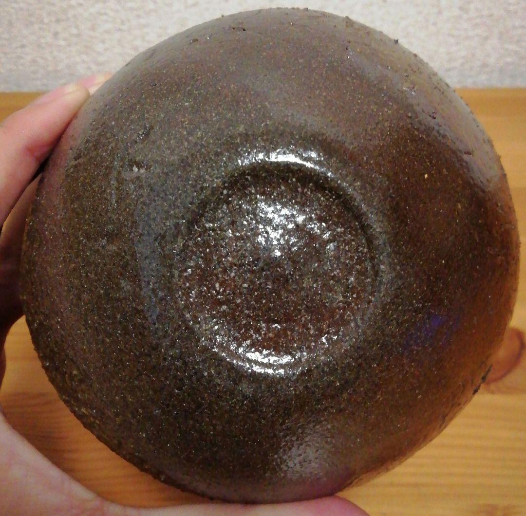 役重佳廣作　備前焼　茶碗　共箱　略歴付　茶道具