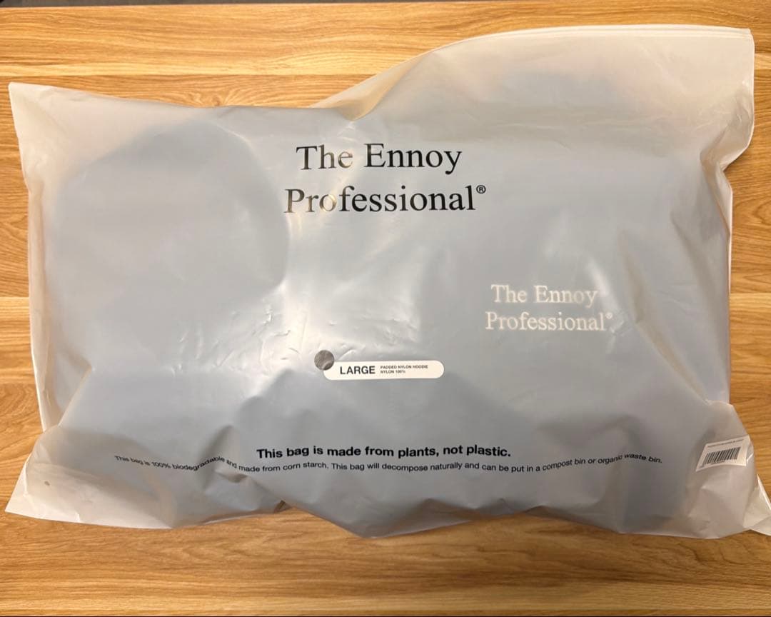 ENNOY エンノイ　Padded Nylon Hoodie ブラック L