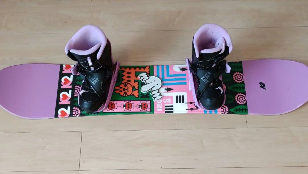 120cmスノーボード女子４点セット【ボード、ビンディング、ブーツ、ケース】