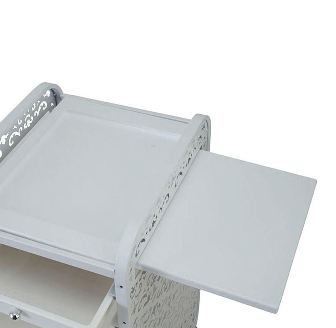 ホワイトオフィスワゴン 5段引き出し付き