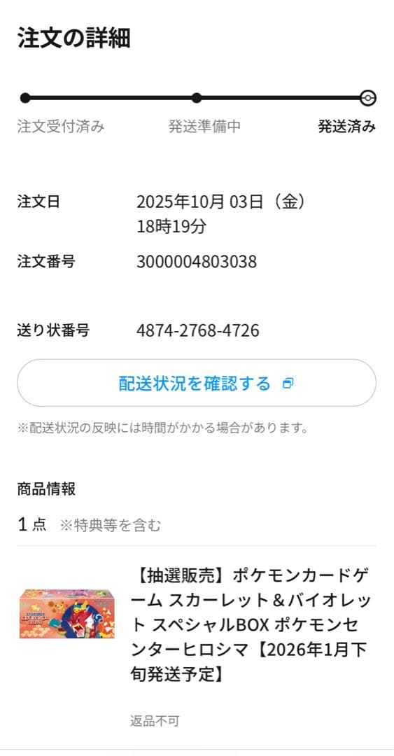 【新品・未開封】ポケモンセンター ヒロシマ　スペシャルBOX 当選品 正規品