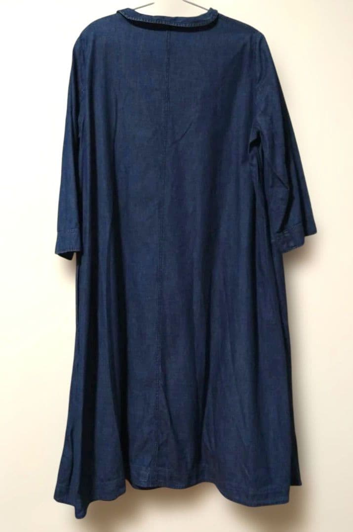 CASEYCASEY デニム Vネック 七分袖デニムワンピース