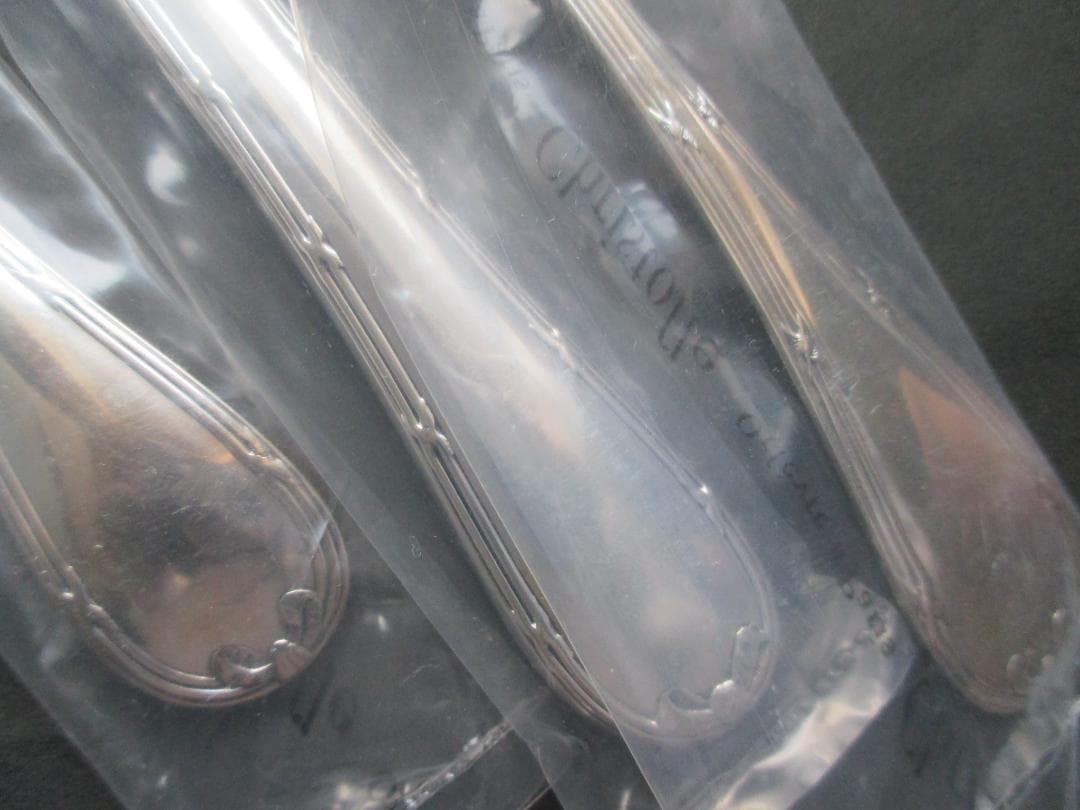 未使用品☆仏蘭西高級銀器クリストフルシルバー銀P　カトラリー３本　リュバン