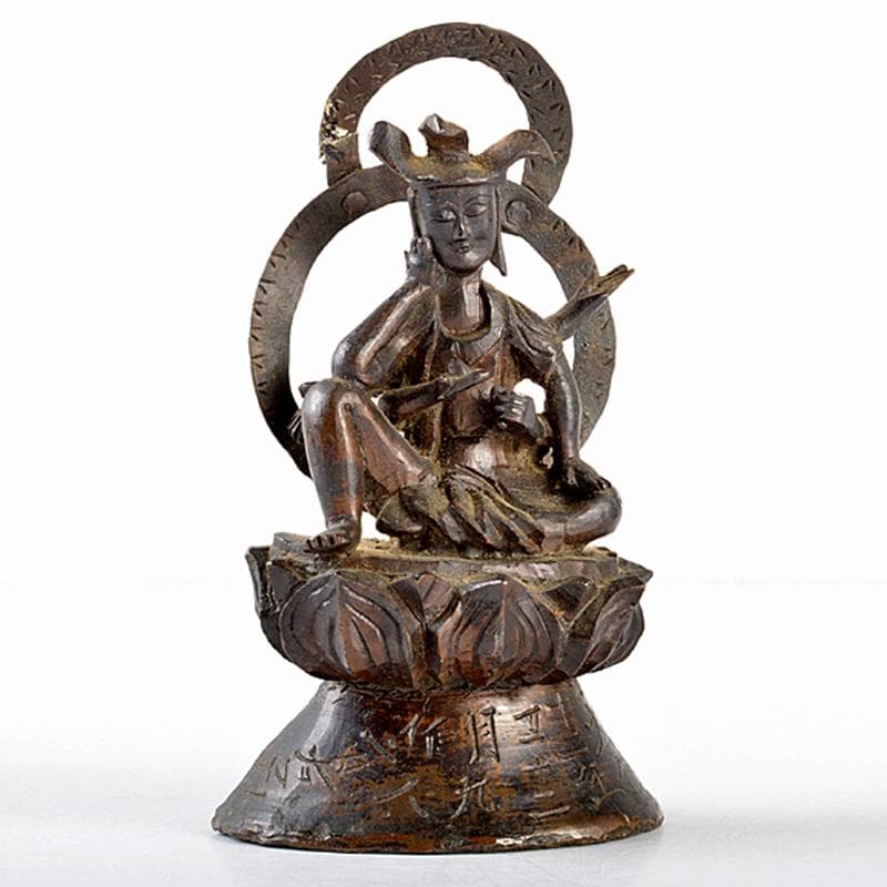 仏教美術　古銅　如意輪観音　仏像　置物　F　R5317