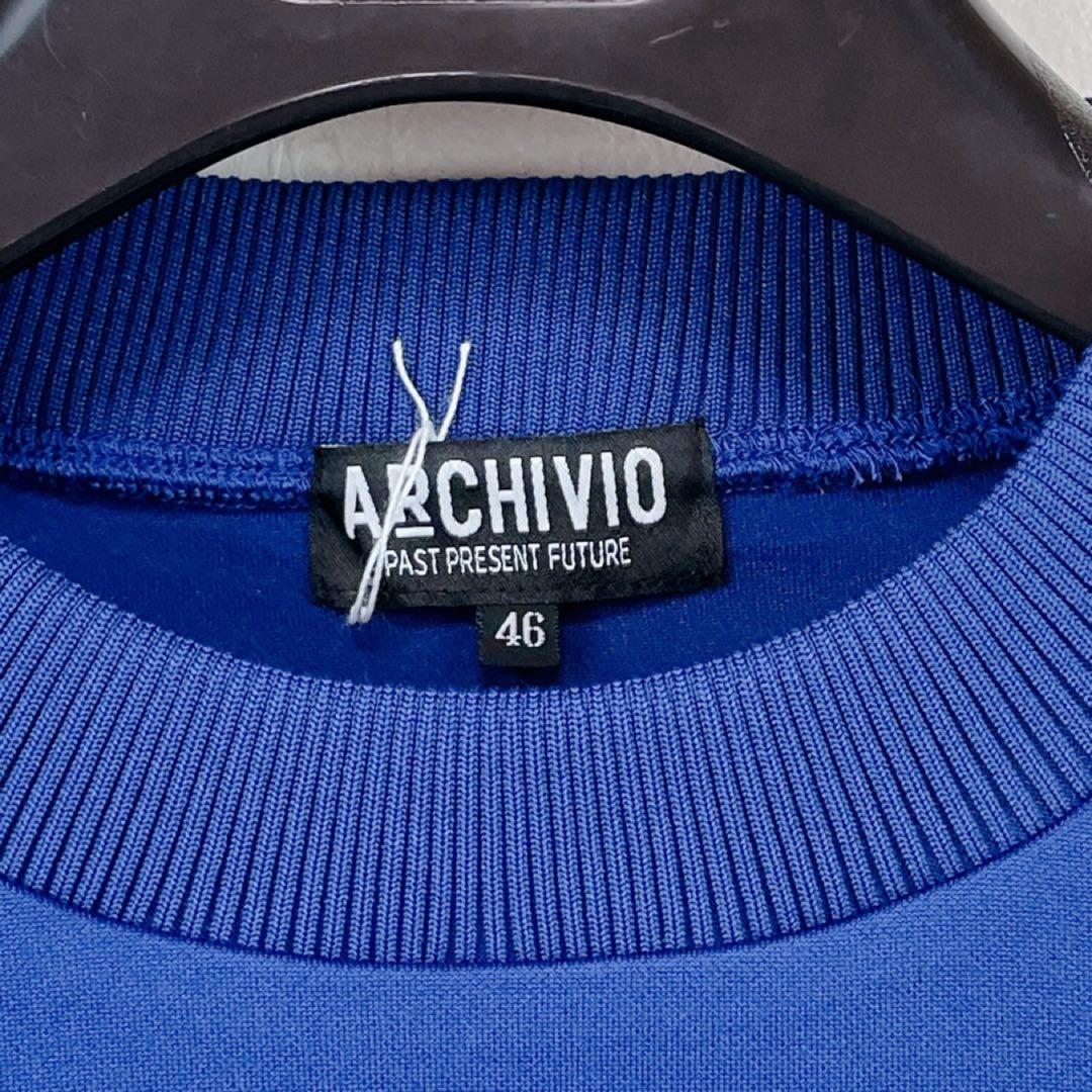 【新品未使用 アルチビオ】メンズピカピカロゴ機能素材クルー長袖プルオーバー46号