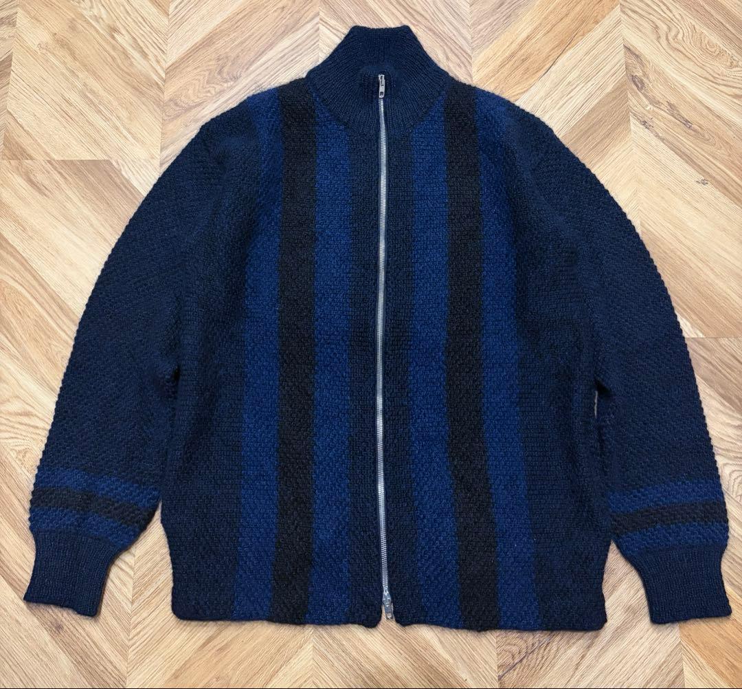 美品 roberto collina イタリア製 ウールモヘアドライバーズニット