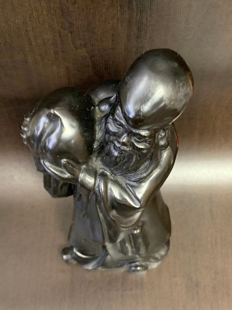 《美品レア》《送料無料》⭐︎桃仙人像　不老長寿　魔除け　縁起物　アンティーク　♪⭐︎