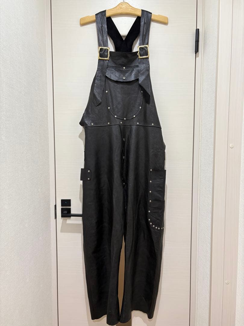 レザーオーバーオール　90s shopオリジナル