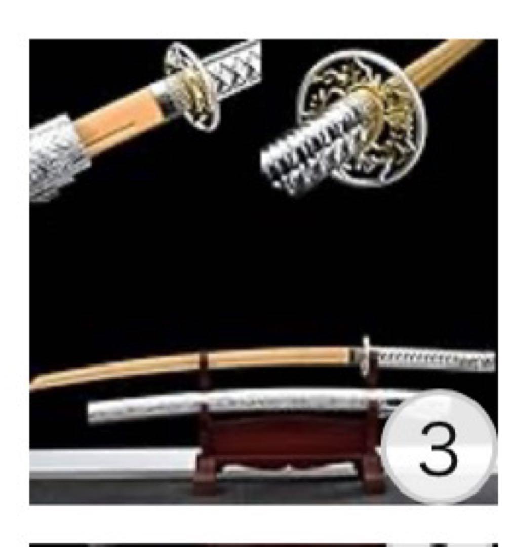 ３本セット木刀 鞘付き刀 手作り 木刀剣道稽古用木刀