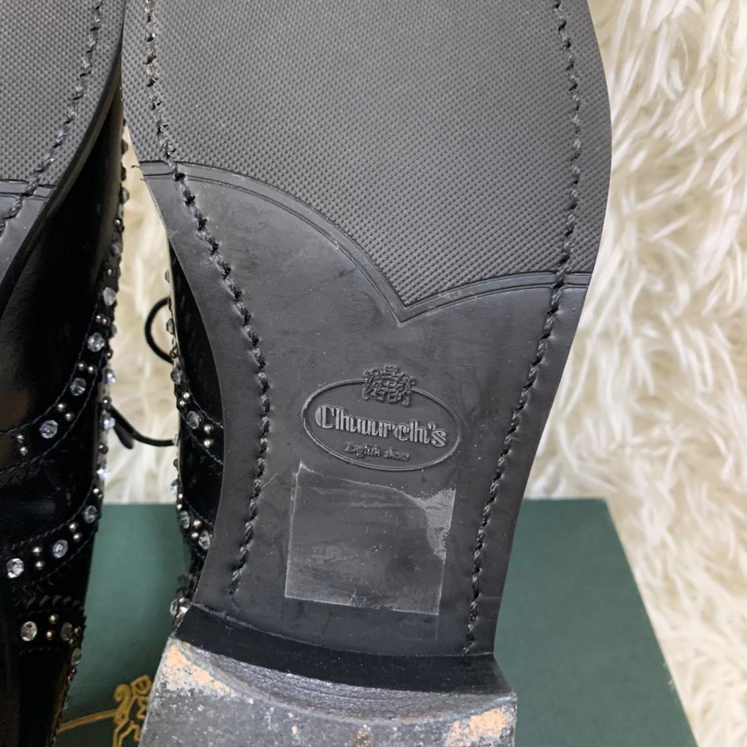 11789✨美品✨Church's スタッズ付き ドレスシューズ 36 ブラック