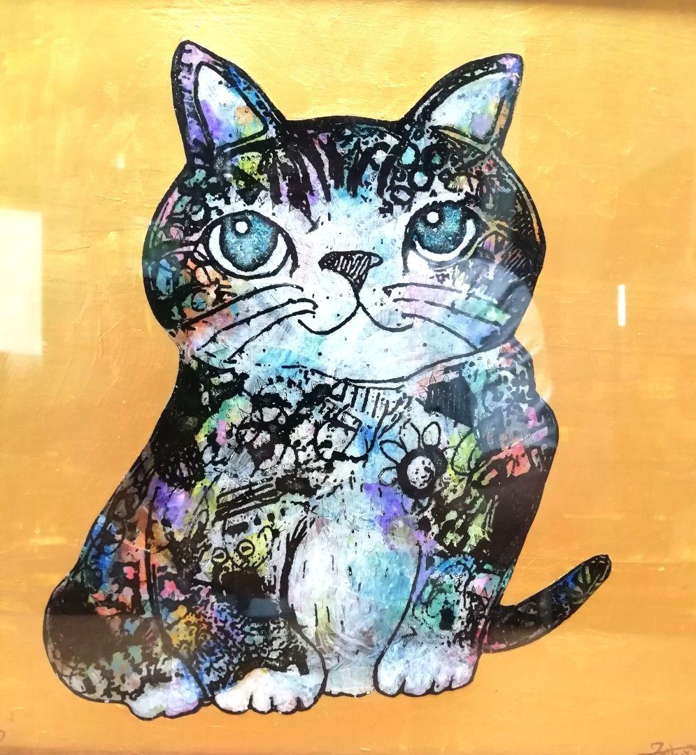 ご確認ページ　左耳の先ピンクに　あと全体的に明るく彩色+猫部分をツヤ出し