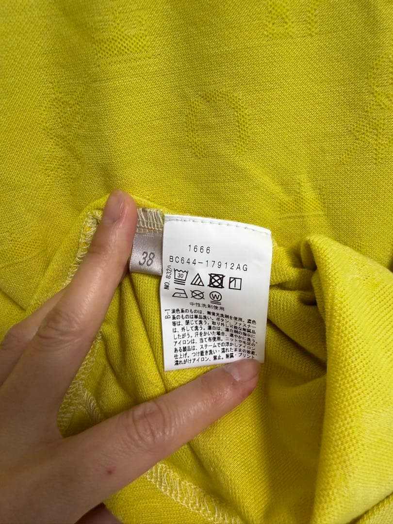 【新品タグ付】アダバット ゴルフ ハーフジップ 長袖ポロシャツ イエロー 38